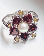 New Garnet Ring Size 7 SS925 Ross Simon Jewelry