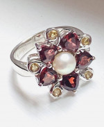 New Garnet Ring Size 7 SS925 Ross Simon Jewelry