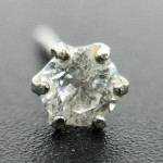Diamond Stud Earring Platinum and Gold