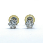 Diamond Stud Earring Platinum and Gold