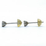 Diamond Stud Earring Platinum and Gold