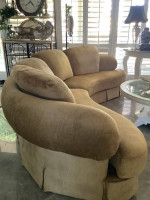 Large Curved Sectional Sofa Down Filled High End