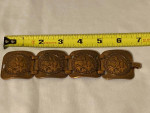 unmarked chunky copper pendent necklace,bracelet, screw earrings