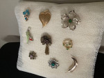 Lot of 9 brooches pins