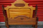 Antique Oak and Pine Bed Frame