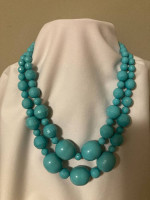 Chunky plastic beads, double strand