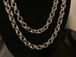 Chunky 27" double strand HEAVY LINK CHAIN NECKLACE
