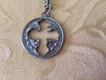 Cross Peso necklace handcrafted