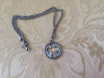 Cross Peso necklace handcrafted