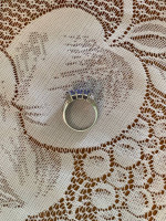 Tanzanite Platinum Sterling Silver Ring