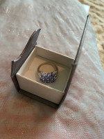 Tanzanite Platinum Sterling Silver Ring
