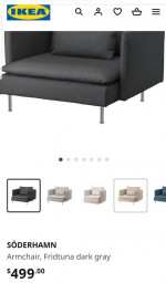 SÖDERHAMN CHAIR, armchair, single sofa chair