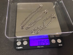 Three Sterling Silver Link Chain Bracelets 7"