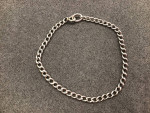 Three Sterling Silver Link Chain Bracelets 7"