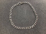 Three Sterling Silver Link Chain Bracelets 7"