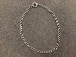 Three Sterling Silver Link Chain Bracelets 7"