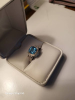 Blue topaz ring