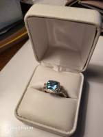 Blue topaz ring