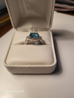 Blue topaz ring