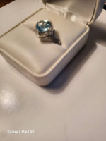 Stunning blue topaz ring