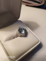 Stunning blue topaz ring