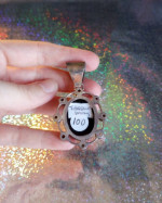 Beautiful Titanium Druzy Sterling Amethyst Pearl Necklace Pendant obo