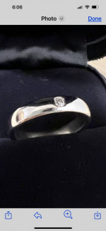 2 Tiffany platinum bands with diamond