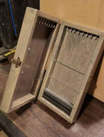 Small Homemade Wall Jewelery Box / Key holder (measurements in pics)