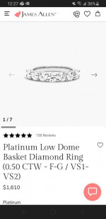 diamond platinum eternity or anniversary or wedding ring band