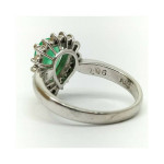 1.06 Ct Emerald Gemstone Natural Diamond Platinum pt900