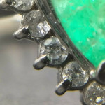 1.06 Ct Emerald Gemstone Natural Diamond Platinum pt900