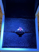 Ring Ruby 0.26ct Platinum Diamond JULY Birthstone