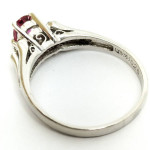 Ring Ruby 0.26ct Platinum Diamond JULY Birthstone