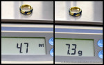 HIDALGO 18K 750 Yellow Gold Blue Enamel Diamond Stackable Band Ring si