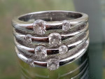 14kt white gold and diamonds