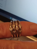 14kt white gold and diamonds