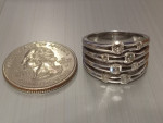 14kt white gold and diamonds