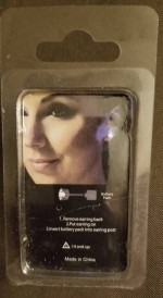 BRAND NEW Platube CZ Light Up Earrings. With On/Off Switch