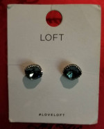 BRAND NEW necklaces & LOFT navy blue pave stone stud earrings