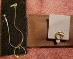 BRAND NEW necklaces & LOFT navy blue pave stone stud earrings