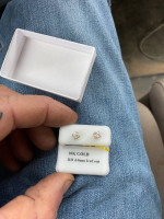 10k 4.0mm earrings