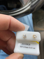 10k 4.0mm earrings