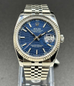 Rolex Datejust 36 116234 Blue Motif Dial Stainless Steel Jubilee Band