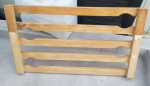 Overhead stem glass rack wood