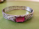 1920-30 Art Deco Sterling Filigree Bracelet