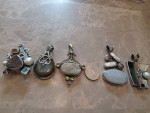 Large Sterling silver pendant.with stones