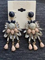 New Aqua Brand Chandelier Earrings Blush from Bloomingdales