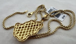 Sterling Silver Gold Plated Dürer Hands Necklace