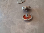 Cameo earrings silver and gold