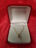 Sale! 14K GOLD NECKLACE w/ DIAMOND PENDANT